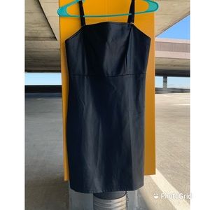 Brand new, leather black, tight fitted dress, mid thigh length. 

Size: S/US-0